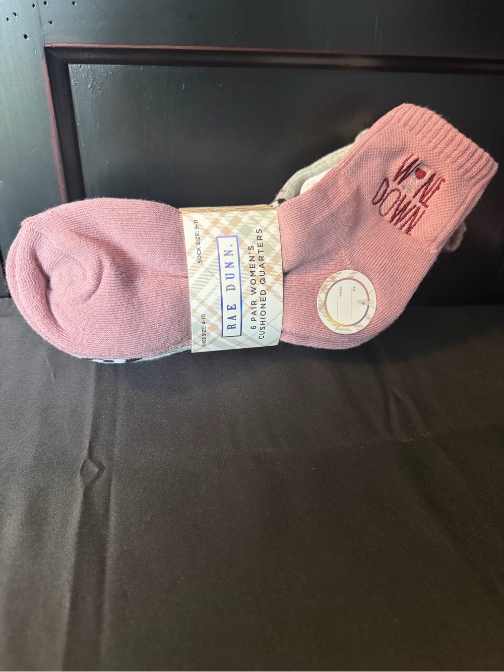 Rae Dunn Pink Cushioned Quarter Socks. PACK OF 6. NWT